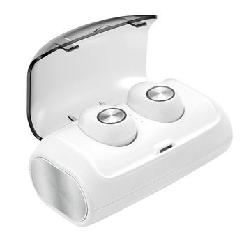 Casti Wireless Bluetooth 5.0, Microfon Incoporat, Handsfree, Compatibile Android & iOS, Culoare Alb ,Gematix Casti Wireless Bluetooth 5.0, Microfon Incoporat, Handsfree, Compatibile Android & iOS, Culoare Alb ,Gematix