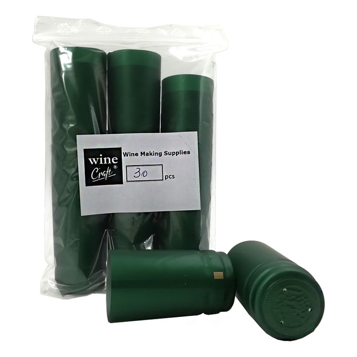 Set 30 capisoane verde inchis Wine Craft
