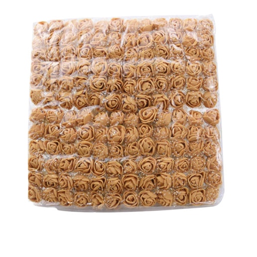 Set de 144 trandafiri de spuma, de 2 cm, maro