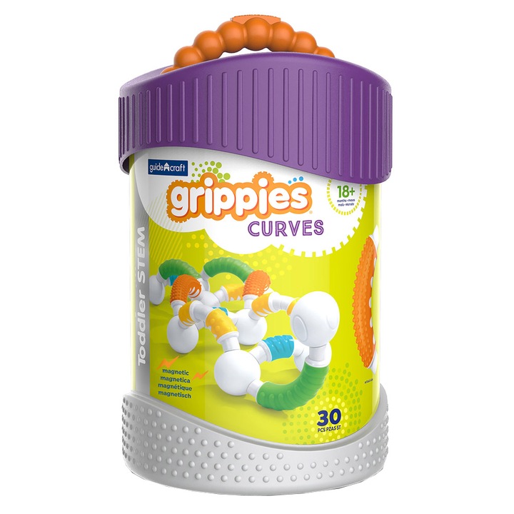 Grippies Curves, Mágneses építőkészlet, 30 darabos szett