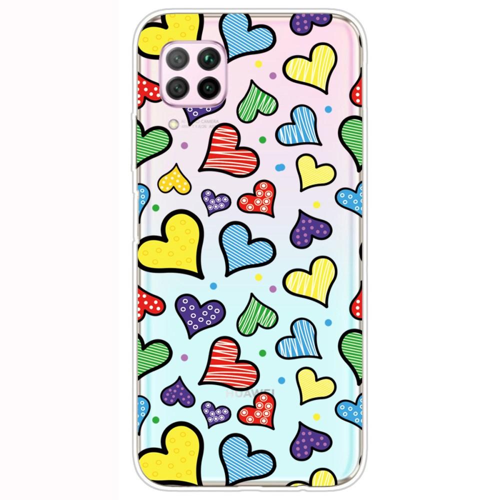 Husa Huawei P40 Lite model Love Hearts, Silicon, TPU, Viceversa Multicolor