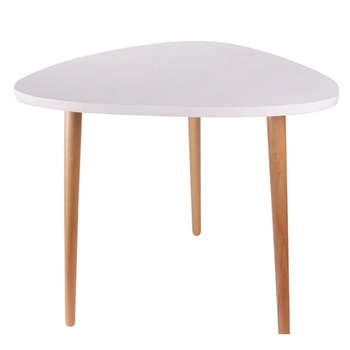 Masa din lemn, Zola®, alba, cu trei picioare detasabile, 50x50x48 cm Masa din lemn, Zola®, alba, cu trei picioare detasabile, 50x50x48 cm