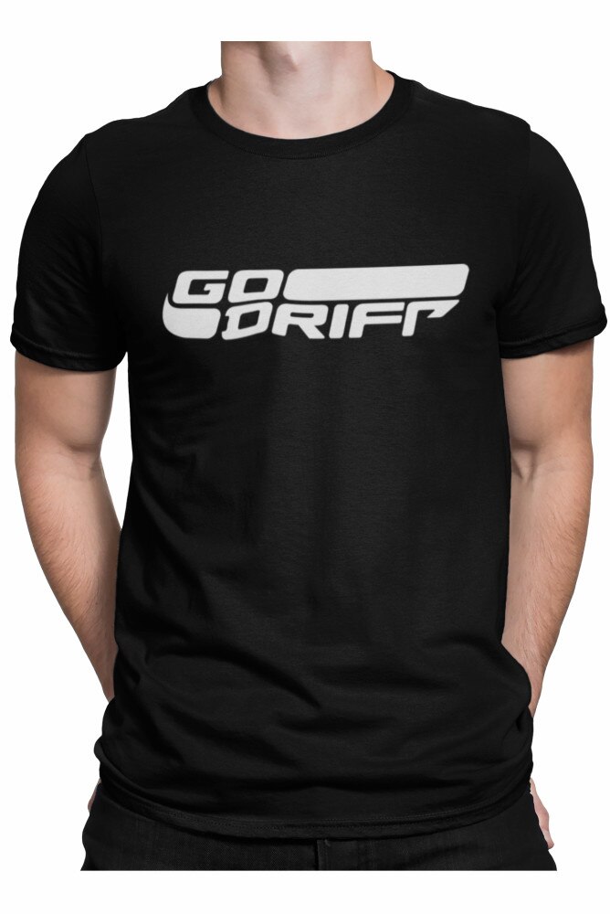 Tricou barbati aniversare, Go drift, Negru, Negru