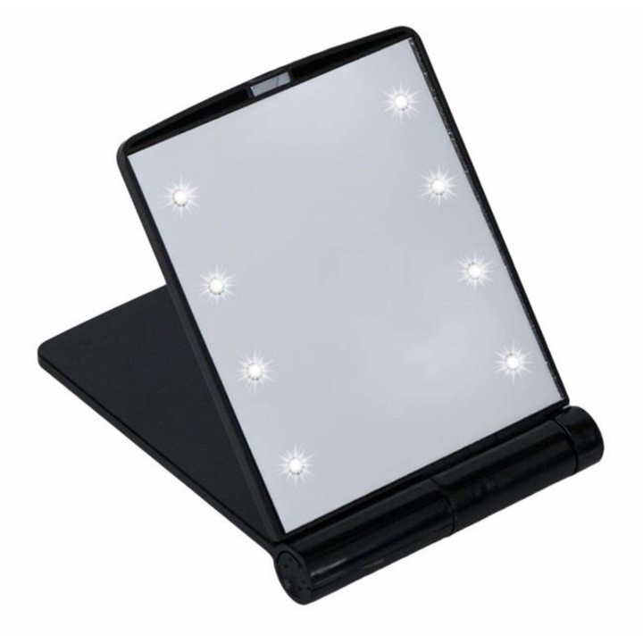 Огледало за грим за вашата чанта или сенки за очи с 8 Led светлини, ATS