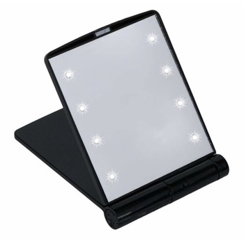 Oglinda de make-up pentru geanta sau port fard cu 8 lumini Led, ATS Oglinda de make-up pentru geanta sau port fard cu 8 lumini Led, ATS