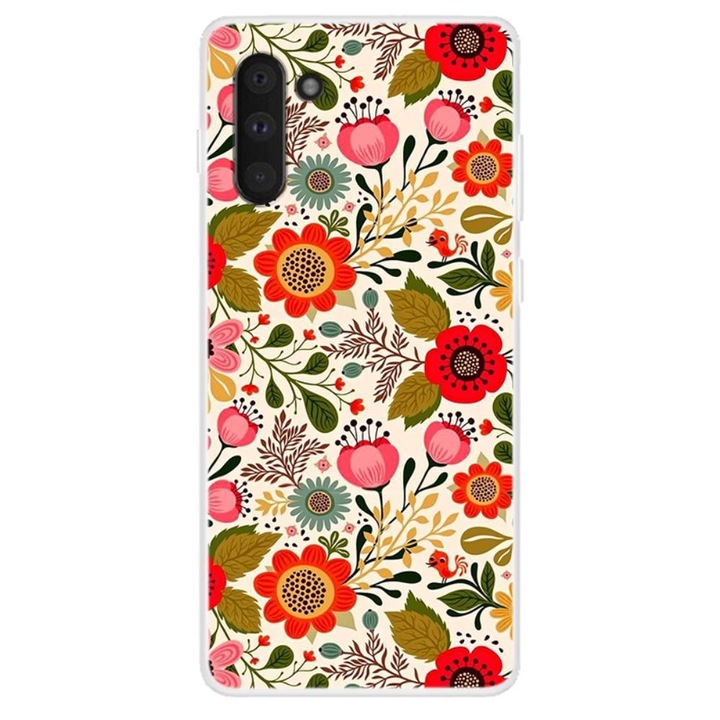 A burkolat kompatibilis a SAMSUNG Galaxy Note 10 modellel: Retro Flowers, Szilikon, TPU, Viceversa Multicolor