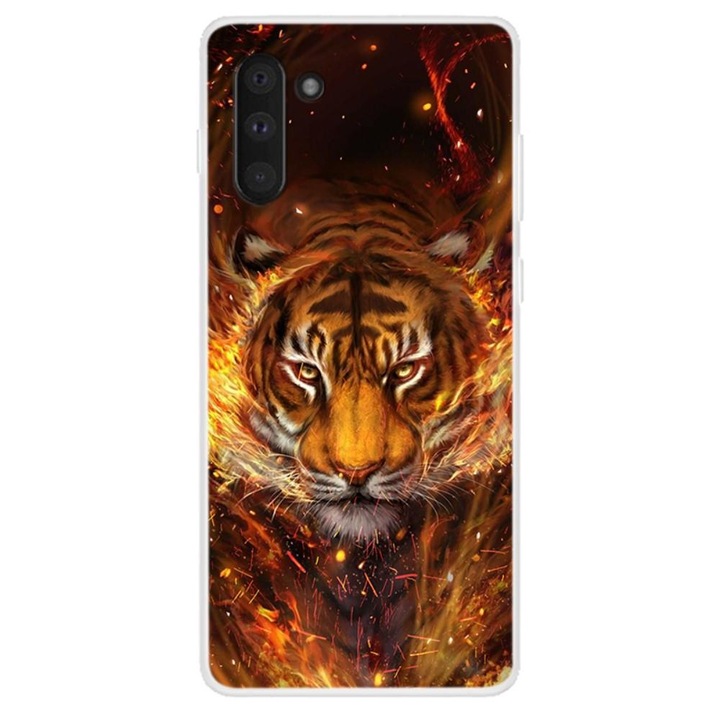 A burkolat kompatibilis a SAMSUNG Galaxy Note 10 Tiger Spirit, szilikon, TPU, Viceversa Multicolor modellel