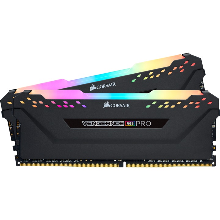 Memorie Corsair VENGEANCE® RGB PRO, 32GB DDR4, 3600MHz CL18, Kit 2 x16 GB, Black