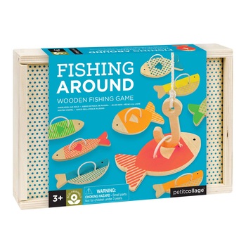 Joc de pescuit Petit Collage, din lemn Joc de pescuit Petit Collage, din lemn