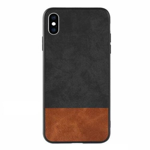 Husa de protectie Soho pentru iPhone XS Max, Negru/Maro
