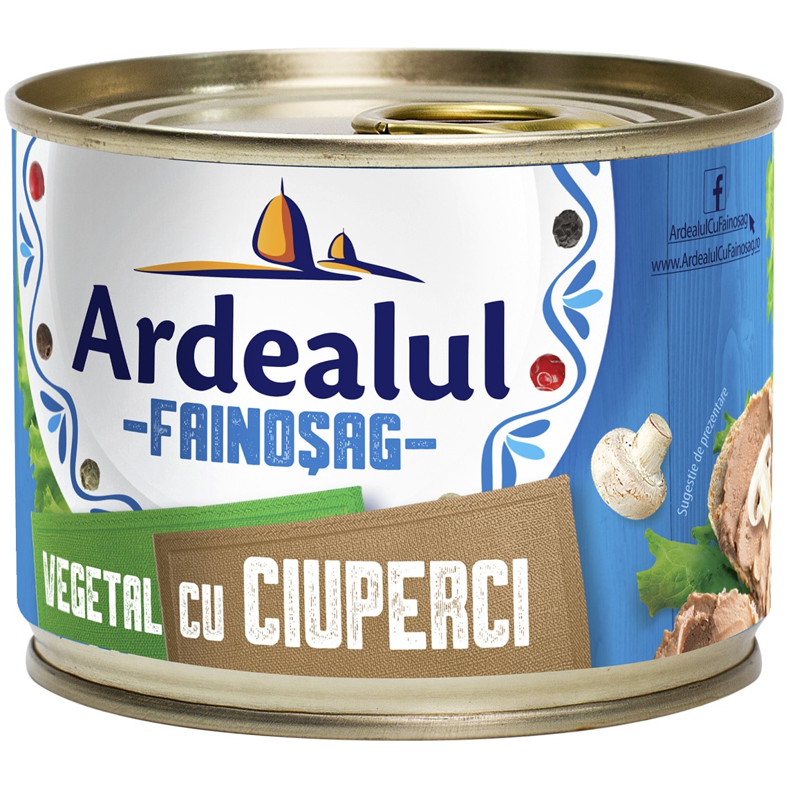 Pate vegetal cu ciuperci Ardealul, 200g