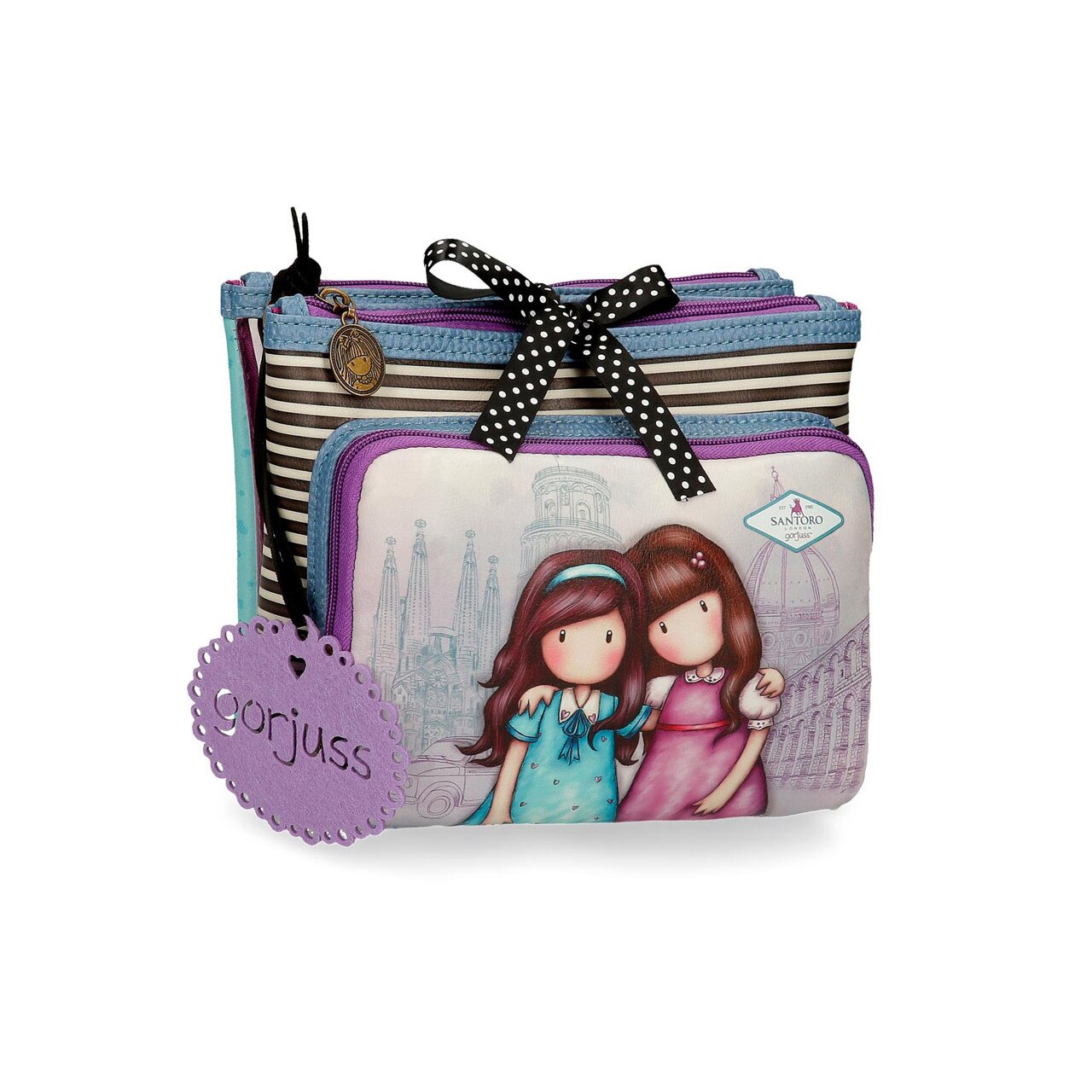 Borseta 3 compartimente 27 cm ,Gorjuss Friends Walk Together