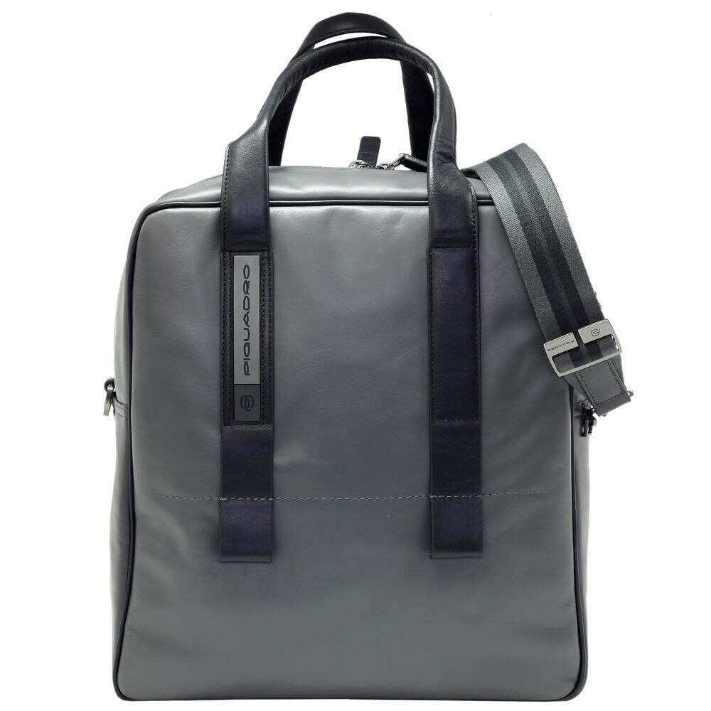 Geanta din piele naturala PIQUADRO cu compartiment de laptop /tableta CA5178W105/GR, gri