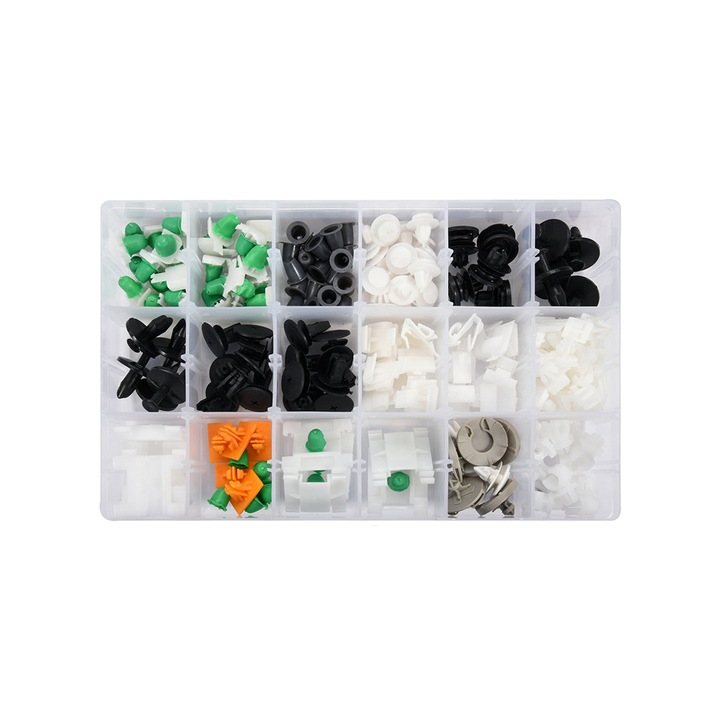 Set clipsuri cleme auto de plastic, TECHMAN, Vw, Audi, 160 piese