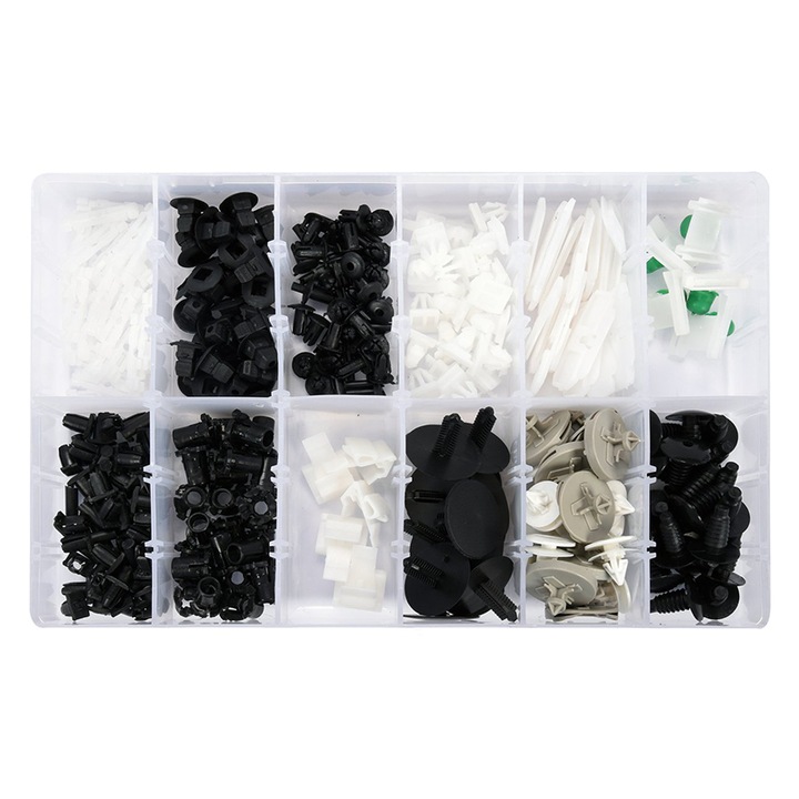 Set clipsuri cleme auto de plastic, TECHMAN, Vw, 255 piese