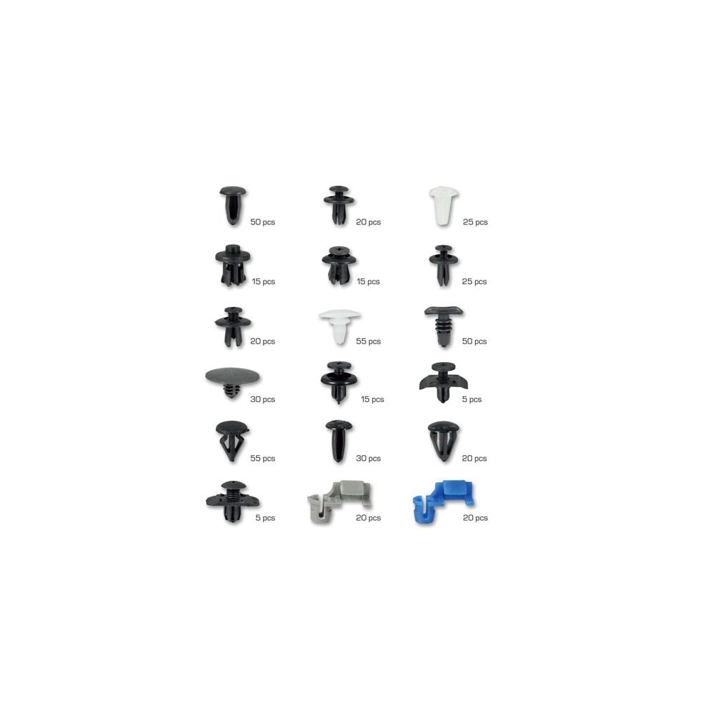 Set clipsuri cleme auto de plastic, TECHMAN, Mazda, 475 piese