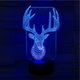 Lampa cu iluzie 3D, cu LED, 3 x AAA, Multicolor