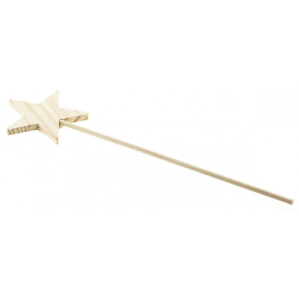 Bagheta Stea Mica Lemn DACO, 9.5x36 cm, Culoare Natur, Accesorii Craft