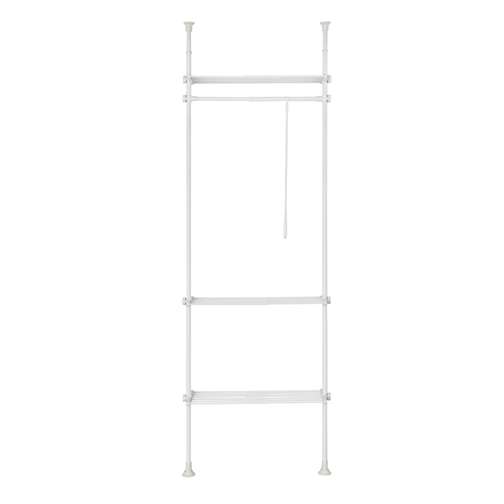 Suport umerase cu 3 rafturi SoBuy, KLS07-W, Metal, Alb