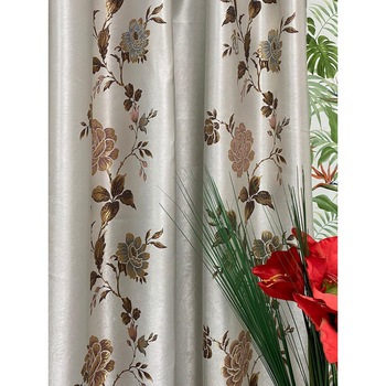 Set draperie blackout, beige Luxurious Roses 140x245x2buc cu rejansa by Liz Line - DP108 Set draperie blackout, beige Luxurious Roses 140x245x2buc cu rejansa by Liz Line - DP108