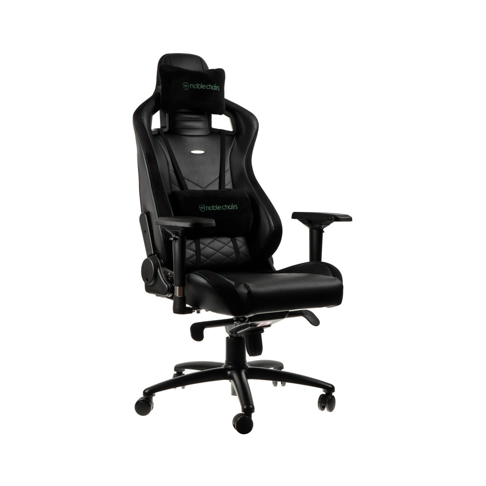 Scaun Gaming noblechairs EPIC - Black/Green, Negru/Verde