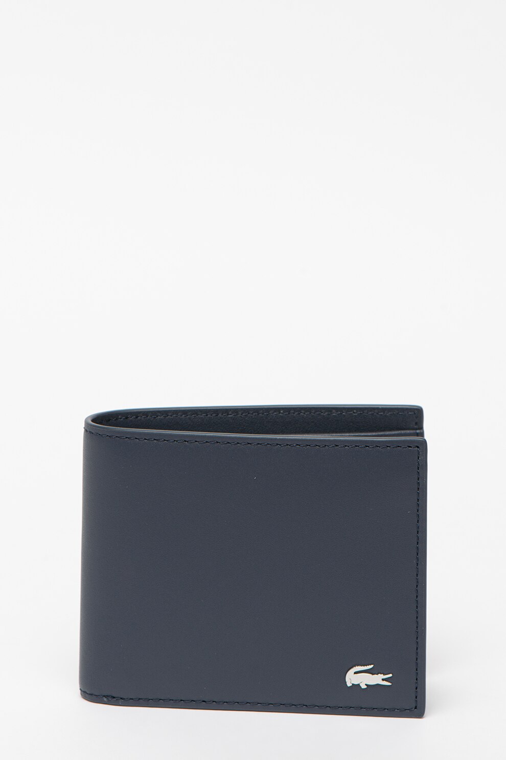 Lacoste, Portofel pliabil din piele Bill, Bleumarin