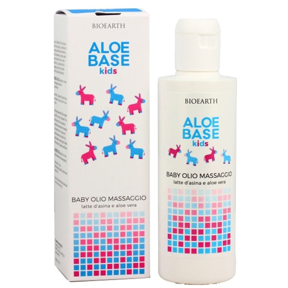 Ulei de masaj cu lapte de magarita pentru bebelusi Aloebase 200ml Bioearth