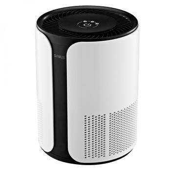 Purificator de aer SAMUS, 3 trepte, 25 W, ionizator aer, panou de comanda tactil, Wi-fi, 18 mp Purificator de aer SAMUS, 3 trepte, 25 W, ionizator aer, panou de comanda tactil, Wi-fi, 18 mp
