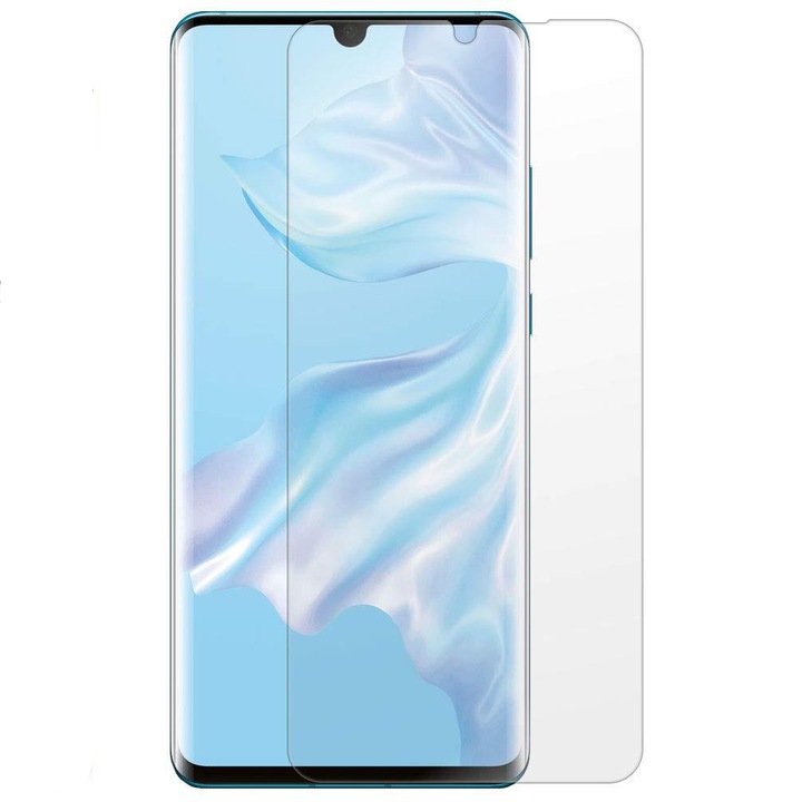 ScreenRegen védőfólia, Huawei P30 Pro kompatibilis, regenerálható szilikon, prémium, teljes ragasztó, átlátszó