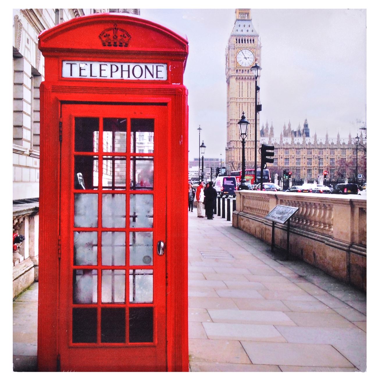 fog Oak fell Canvas decorativ cu imagine cabina rosie de telefon din Londra, Maison du  Paradis. 40 x 40 x 2 cm - eMAG.ro