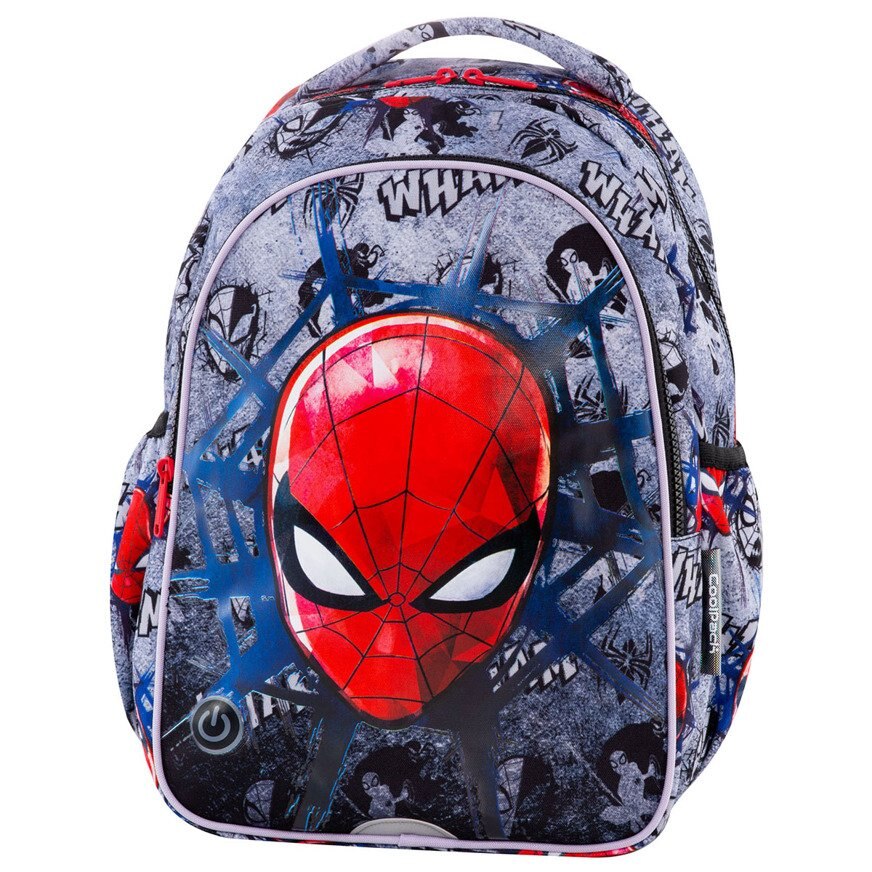 Ghiozdan Coolpack troler 2 fermoare JOY S LED SPIDERMAN Colectia Black, 39 x 28 x 17 cm