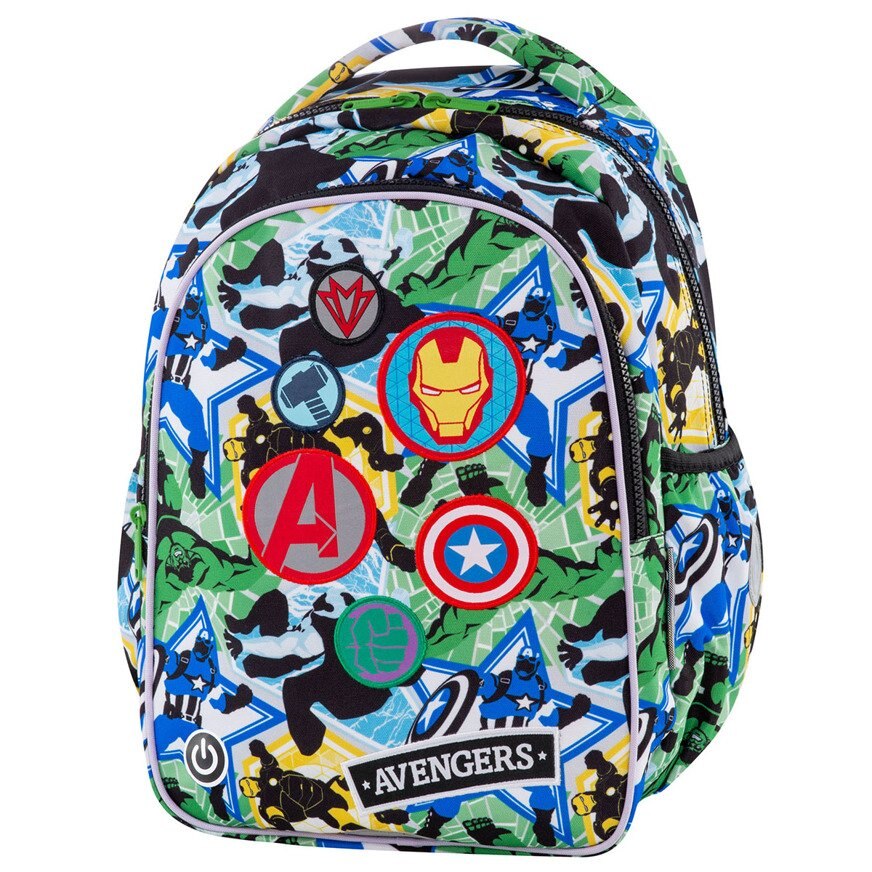 Ghiozdan Coolpack 2 fermoare JOY S LED AVENGERS Colectia Badges, 39 x 28 x 17 cm