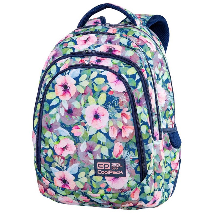 Ученическа раница Coolpack Drafter, Флорален, 44.5 x 32 x 19 см