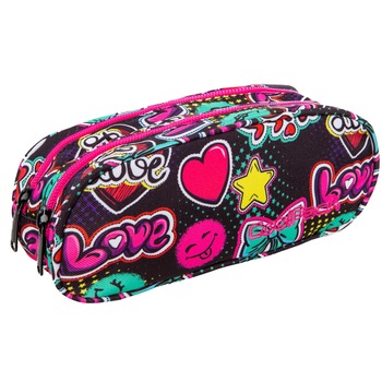 Penar Coolpack CLEVER cu fermoar dublu LED EMOTICONS 23*9*10cm Penar Coolpack CLEVER cu fermoar dublu LED EMOTICONS 23*9*10cm