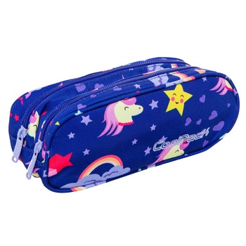 Penar Coolpack CLEVER cu fermoar dublu LED UNICORNS23*9*10cm Penar Coolpack CLEVER cu fermoar dublu LED UNICORNS23*9*10cm