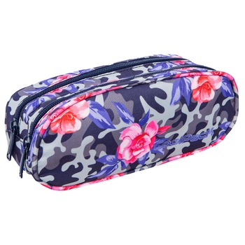 Penar Coolpack CLEVER cu fermoar dublu LED CAMO ROSES 23*9*10cm Penar Coolpack CLEVER cu fermoar dublu LED CAMO ROSES 23*9*10cm