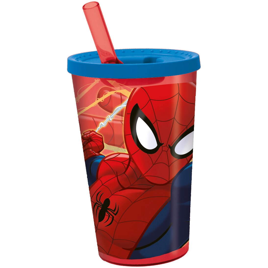 Pahar Spiderman cu pai