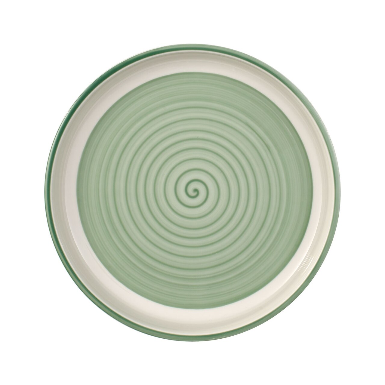 Platou pentru servire, Villeroy & Boch, Clever Cooking, Ø 26 cm, portelan, pictat manual, verde