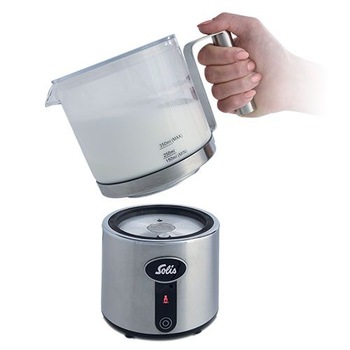 Aparat multifunctional de spumare a laptelui cald sau rece Solis, Cremalatte 869, cu ulcior de sticla detasabil, termorezistent, sigur pentru masina de spalat vase, functie tripla (amestecare, spumare, incalzire), inox Aparat multifunctional de spumare a laptelui cald sau rece Solis, Cremalatte 869, cu ulcior de sticla detasabil, termorezistent, sigur pentru masina de spalat vase, functie tripla (amestecare, spumare, incalzire), inox