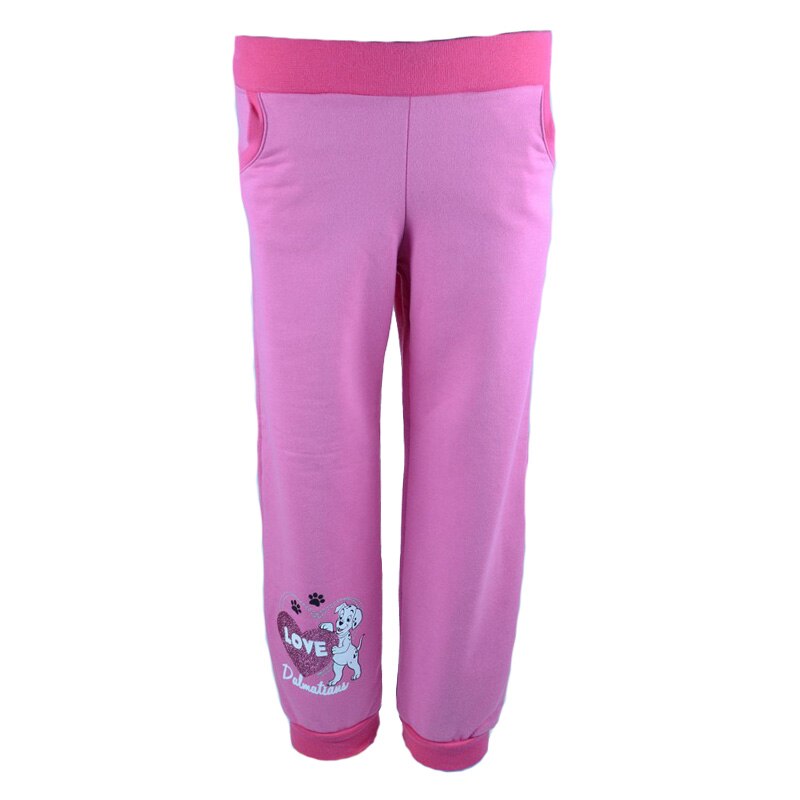 Pantaloni sport pentru fete E PLUS M 101 Dalmatieni DISD52111621R, Roz, 122 cm