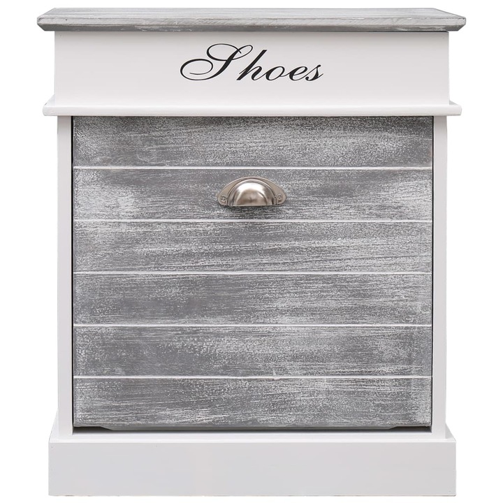 Szürke császárfa cipőszekrény 50 x 28 x 58 cm (284081)
