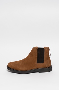 Clarks, Ghete Chelsea de piele nabuc Banning Limit, Maro caramel, 9 Clarks, Ghete Chelsea de piele nabuc Banning Limit, Maro caramel, 9