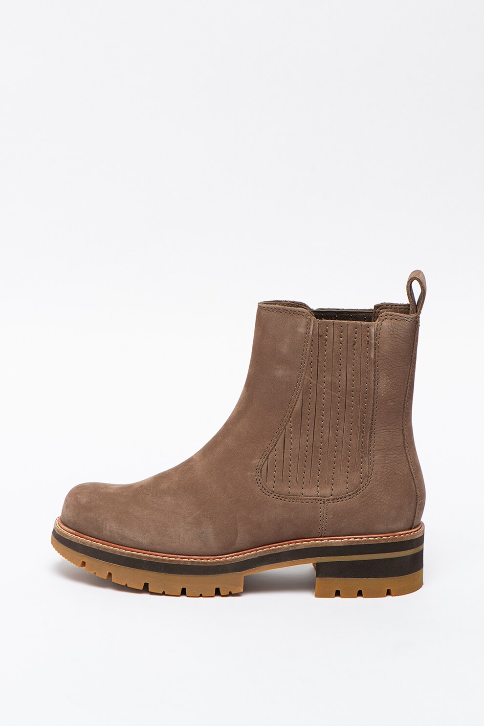 Clarks, Ghete Chelsea de piele nabuc Orianna Top, Grej, 5.5