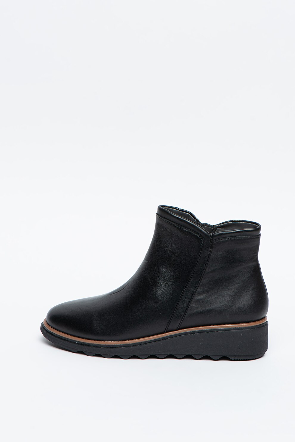 Clarks, Ghete de piele ecologica si piele Sharon Heights, Negru, 3.5