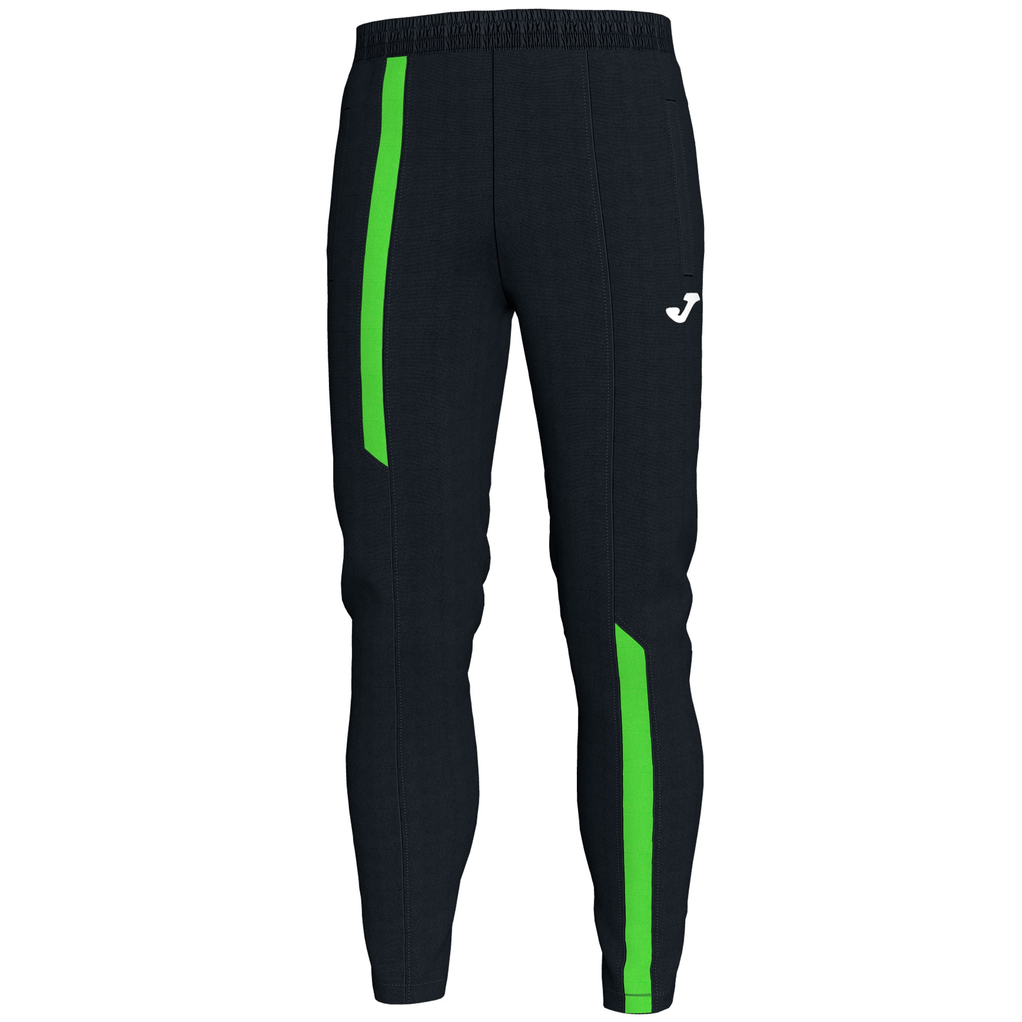 Pantaloni sport Joma Supernova semi-slim, antrenament, Negru/Verde fluorescent, marimea S
