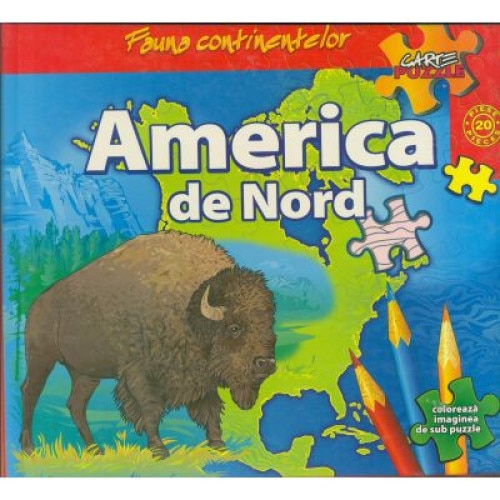 Fauna continentelor - AMERICA de NORD - Carte PUZZLE