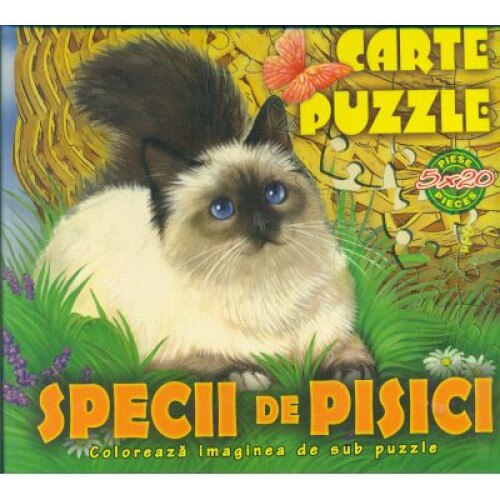Specii de pisici - Carte PUZZLE