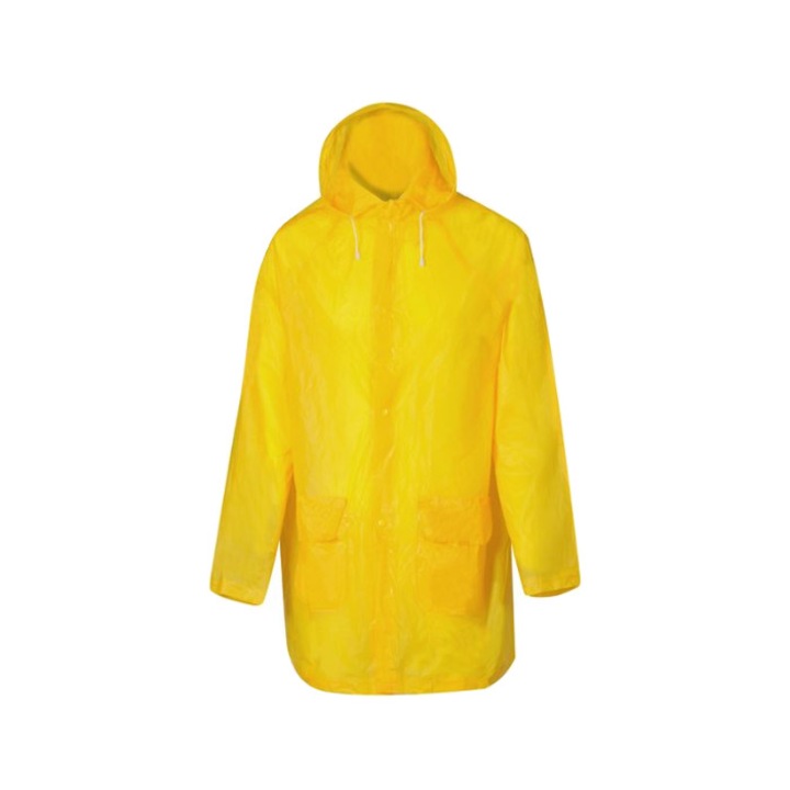 Дъждобран с качулка MDM, Универсален размер, Водоустойчив, Жълт
