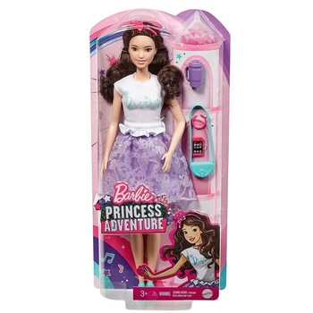 Papusa Barbie, Princess Adventure papusa Renee, cu par negru si accesorii, 30 cm, 3 ani+ Papusa Barbie, Princess Adventure papusa Renee, cu par negru si accesorii, 30 cm, 3 ani+