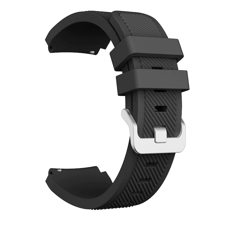 Curea Bratara compatibil smartwatch Samsung Gear S3 / Frontier , Quick Release , 22 mm , Negru